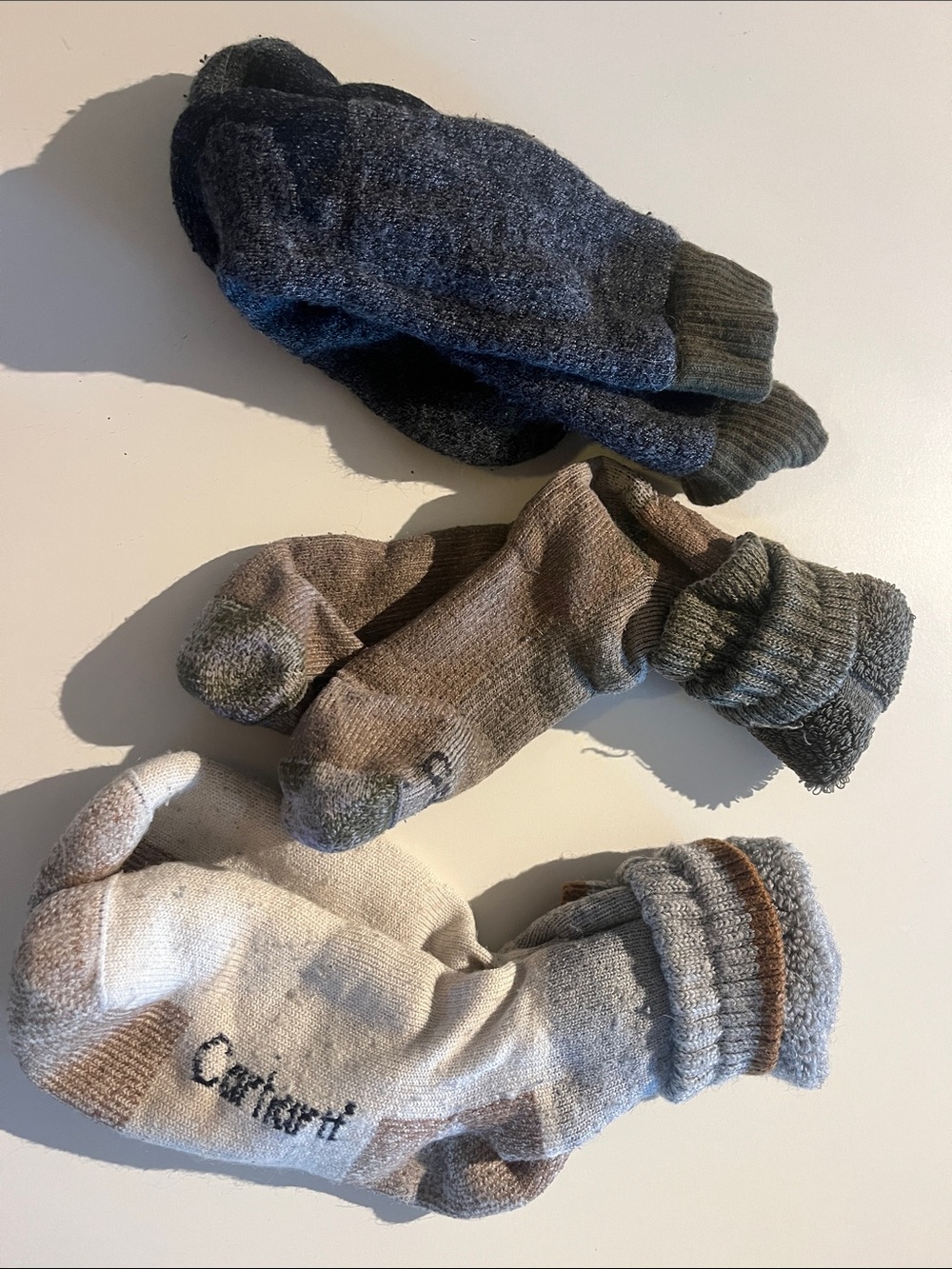 Carhartt Kids 3-Pack Crew Socks - Black, Brown, Cream